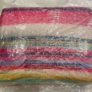 NWT Free People Skye Stripe Fringe Throw Blanket - Still in Bag